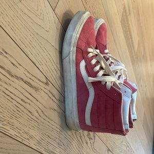 Pink high top vans